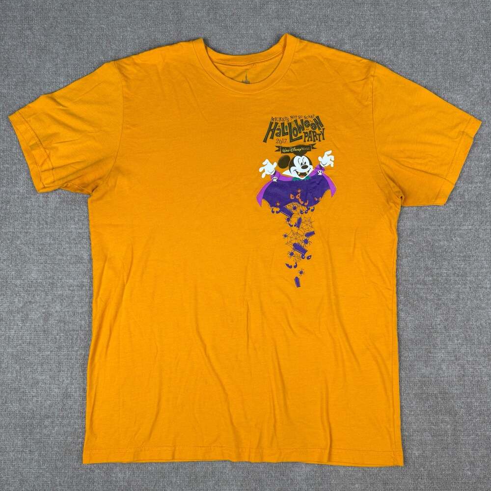 Disney Mickey's Not So Scary Halloween Party 2017 Event Logo Orange T-shirt